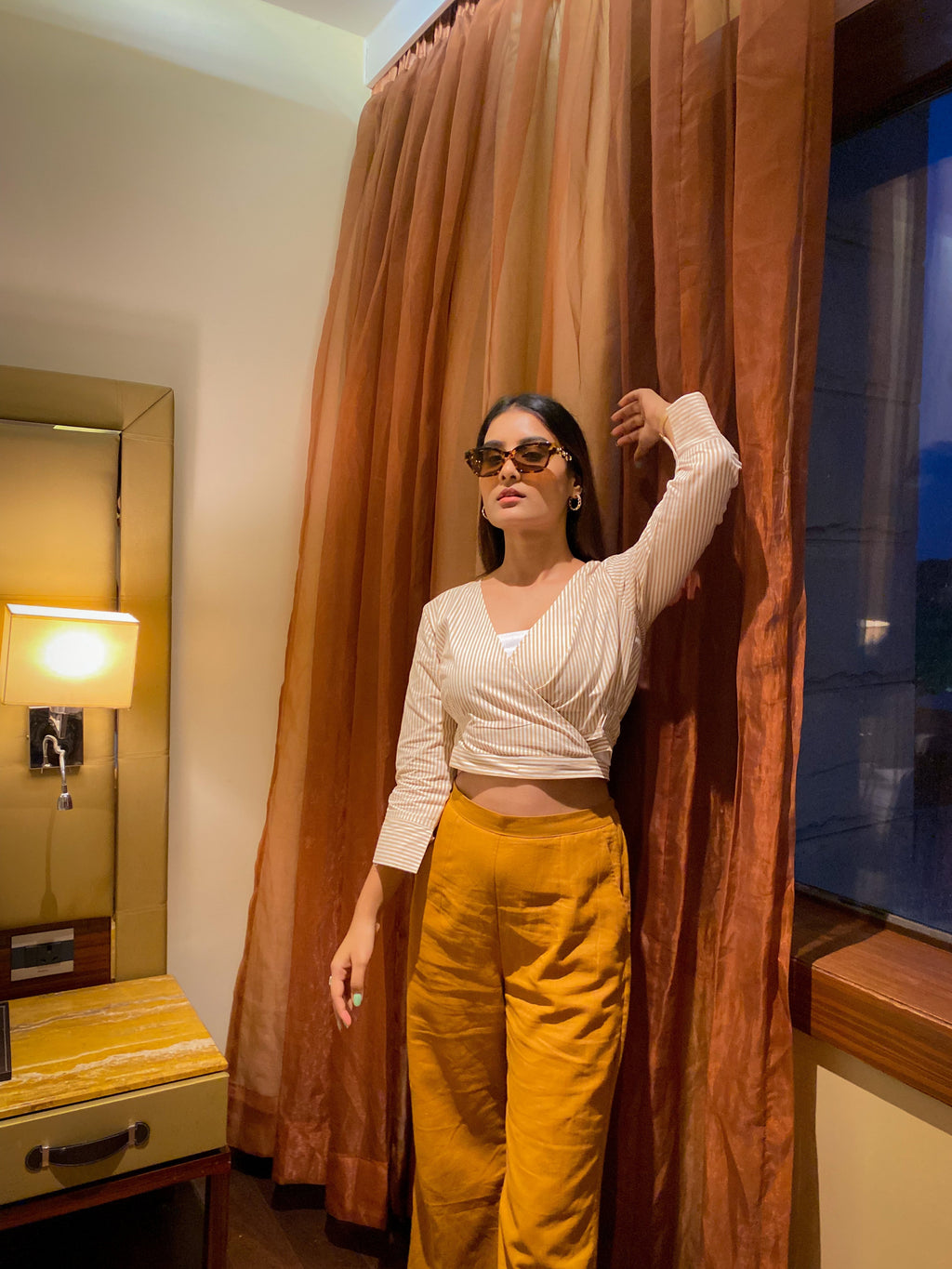 Striped Top Culottes Set ( set of 2)