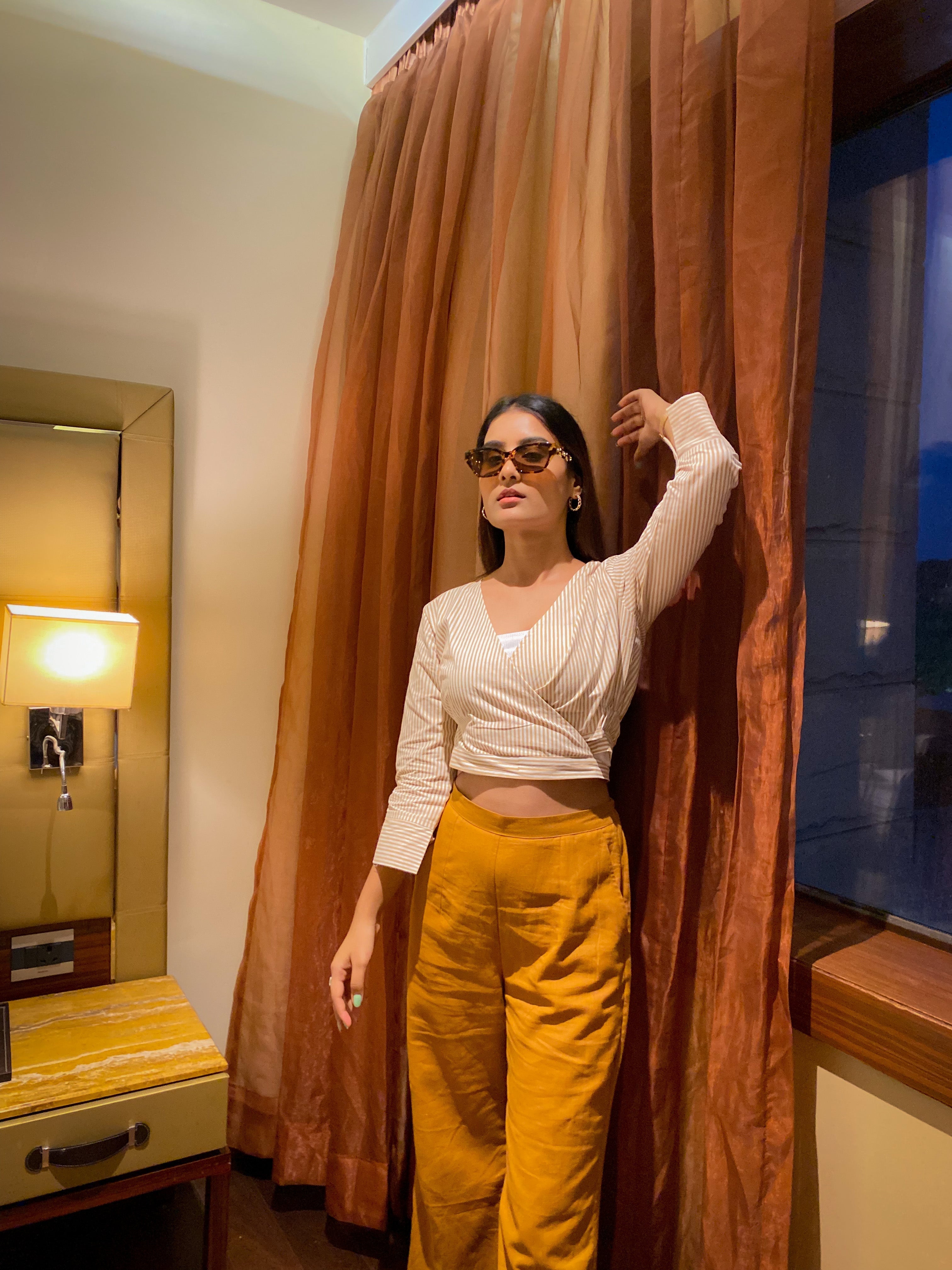 Striped Top Culottes Set ( set of 2)