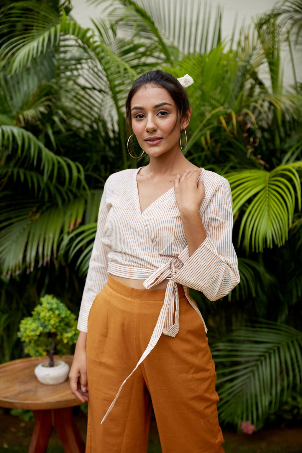 Striped Top Culottes Set ( set of 2)